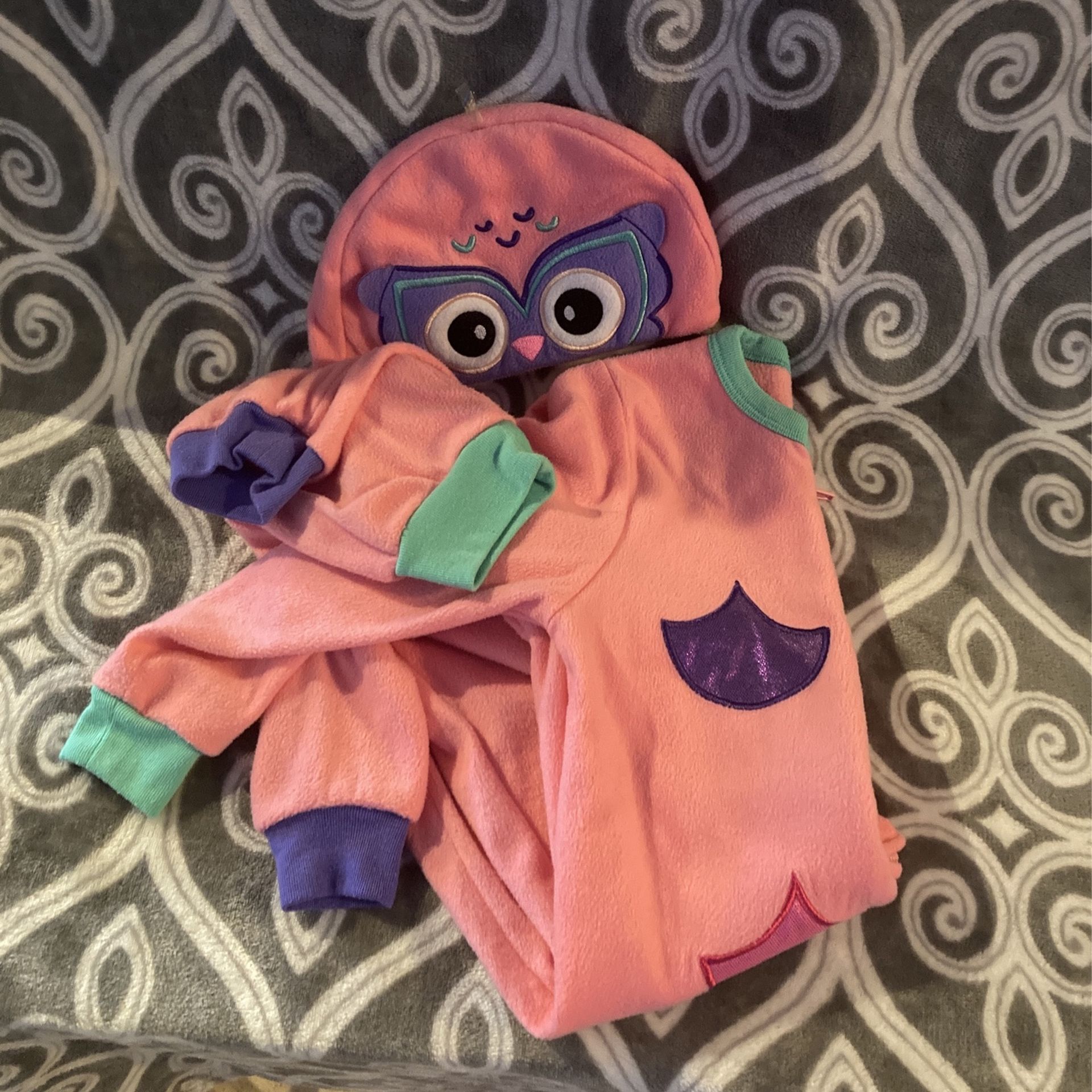 2T Zip Up Fleece Pajamas With Hat