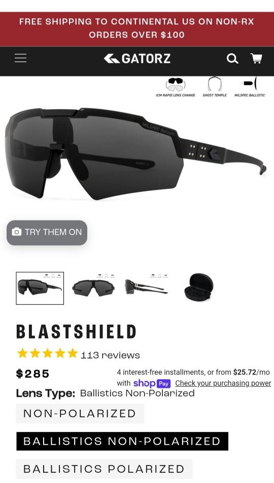 Gatorz Blastshield Sunglass