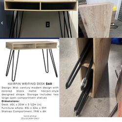 HAIRPIN WRITING DESK