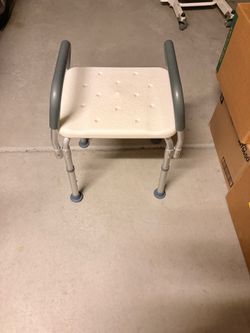 Shower chair for elderly person.
