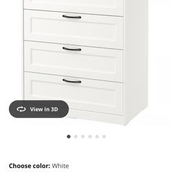 White IKEA Songesand dresser