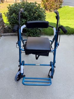Rollator Walker with Seat and Footrest