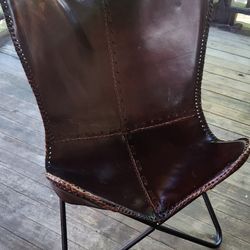REAL LEATHER CHAIR