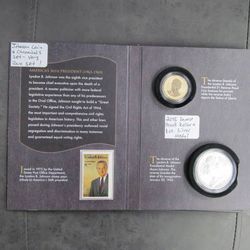 2015 Lyndon Johnson Coin & Chronicles Set in OGP-- MEGA RARE COIN SET! Thumbnail