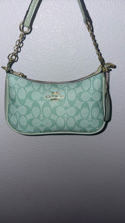Coach Signature Mini Shoulder Bag Mint Green
