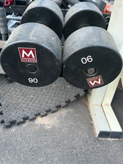 90lb Umax urethane dumbbell set weights
