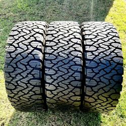(3) 285/60r20 (33.5x11.0r20) BF Goodrich KO3 10 Ply Load E 95% Tread