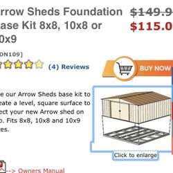 Storage Shed Foundation Kit