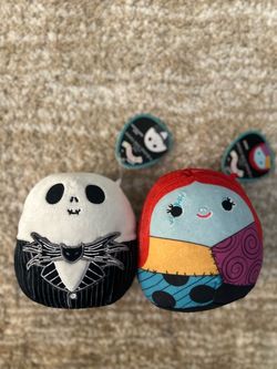 NWT jack skellington and sally squishmallow