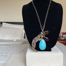 Necklace With Turquoise Stones 