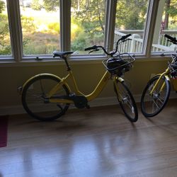 Two sturdy, gently Used OFO commercial Bikes