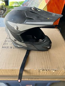 Child’s Size XS Motocross Off-Road Helmet Black and Gray