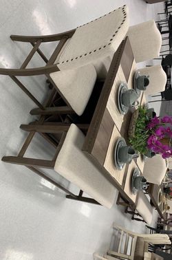 Regent Grayish Brown Counter Height Set