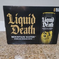 Liquid Death Water Sparkling Mountain. 8 x 19.2 King Size cans.
