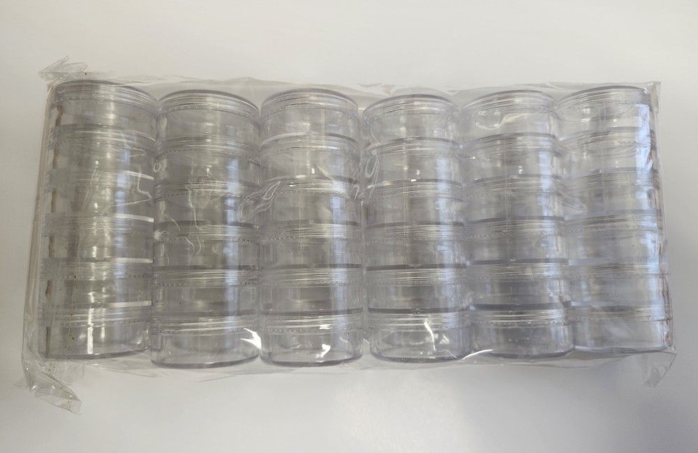 504 Pieces, Clear Stackable Small Round Plastic Cosmetic Containers