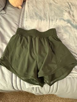 Olive Green Athletic Running Shorts