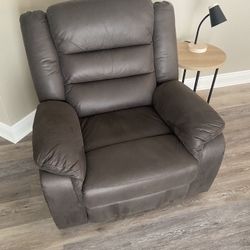 Recliner with coffee table and light
