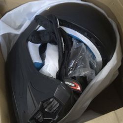 Dirt Bike Helmet with Goggles and Gloves