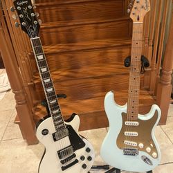 Epiphone Les Paul Muse And Squier Anniversary Stratocaster (Mint) 