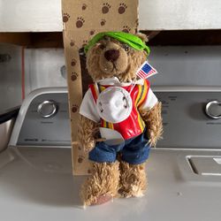 New Teddy Bear In  Box. 10 1/2 Inches Tall 