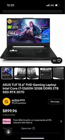 Asus TUF 15.6 gaming laptop