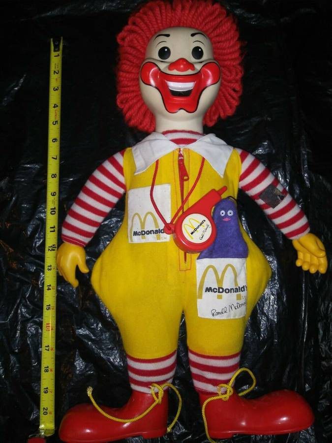 McDonald's Vintage 70's Ronald Macdonald Clown 1976 Rare Toy Doll