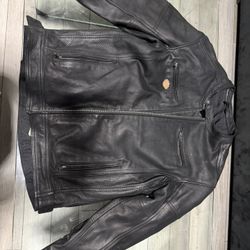 Padded Biker Leather Jacket