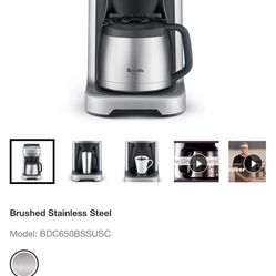 Breville Grind Control Coffee Maker, 60 ounces, Brushed Stainless