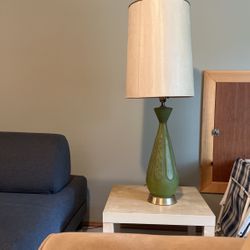 60s Antique Vintage Green Lamp