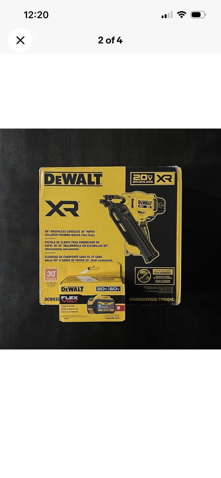 New DeWalt DCN930B Cordless Framing Nailer With Flex 9.0Ah Battery