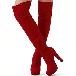 Brandnew Red Boots Size 6 Retail Value $219.99 + Tax 