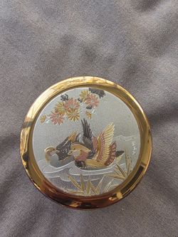 Choking art collection Japanese decorative box 24 karat gold rim