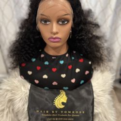 24 Inches Human Hair Lace Wig Wet/wavy