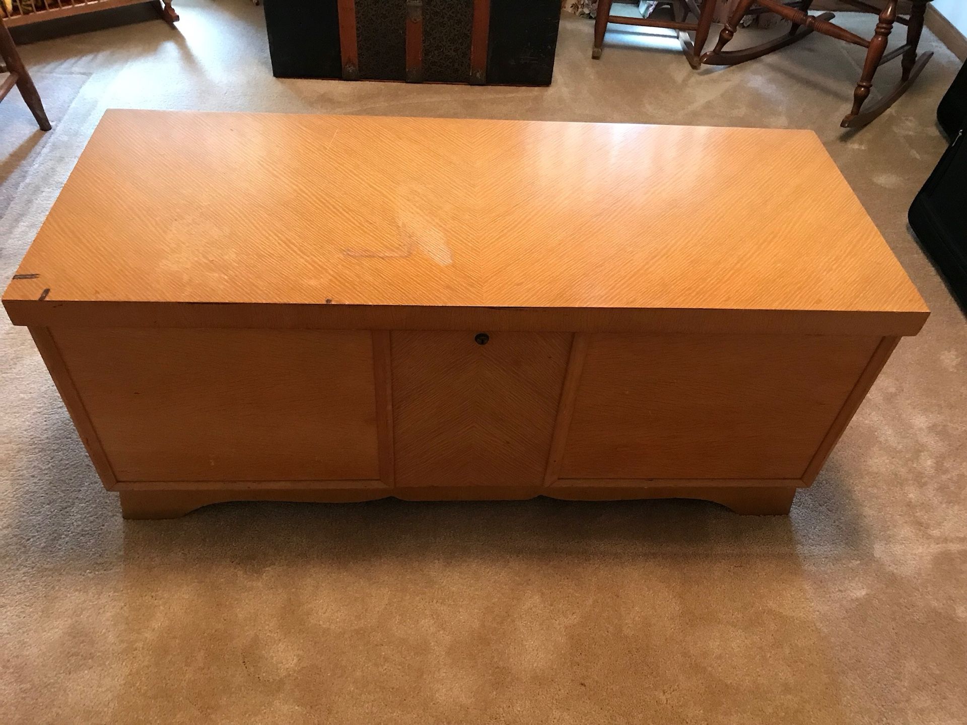 Vintage 1952 Lane Cedar Chest Blonde Wood