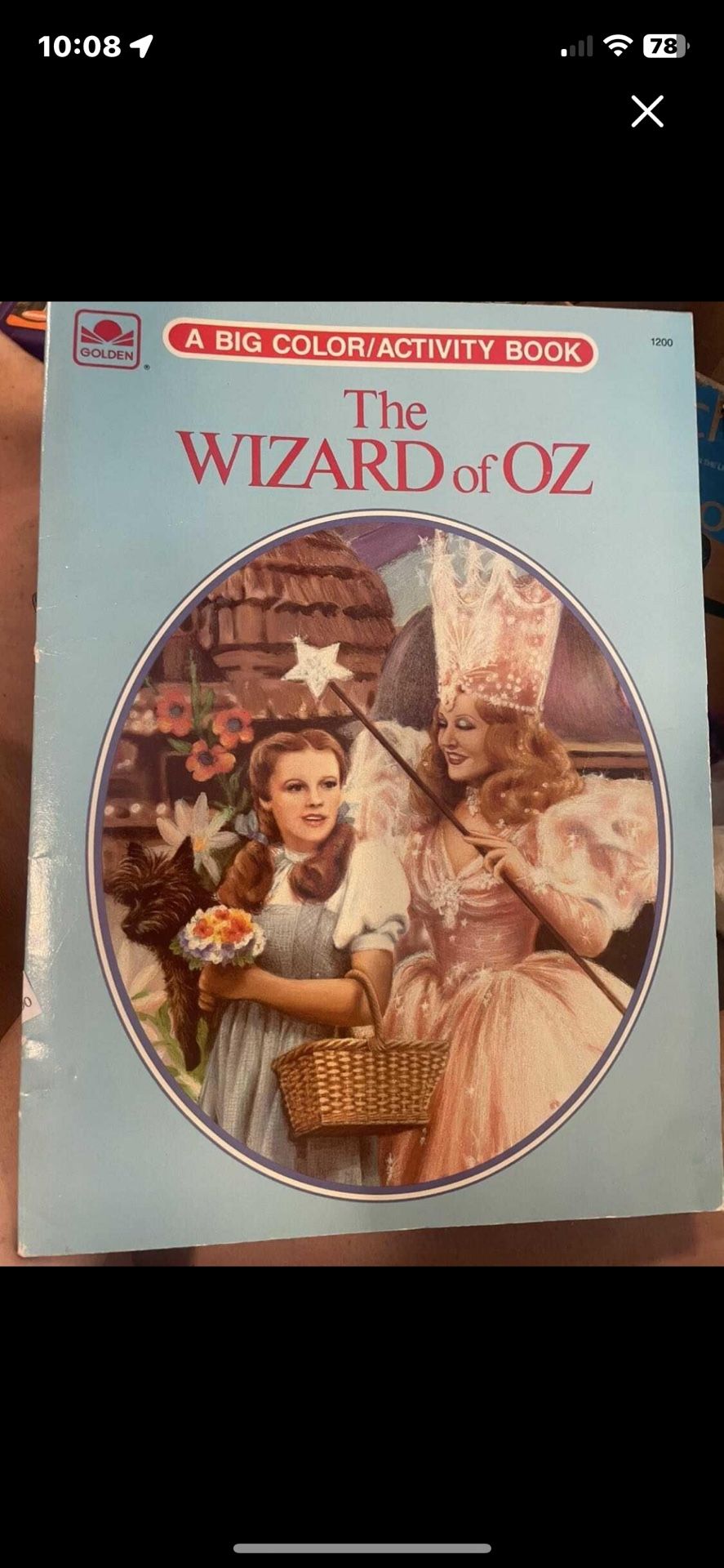 never used vintage wizard of oz coloring book