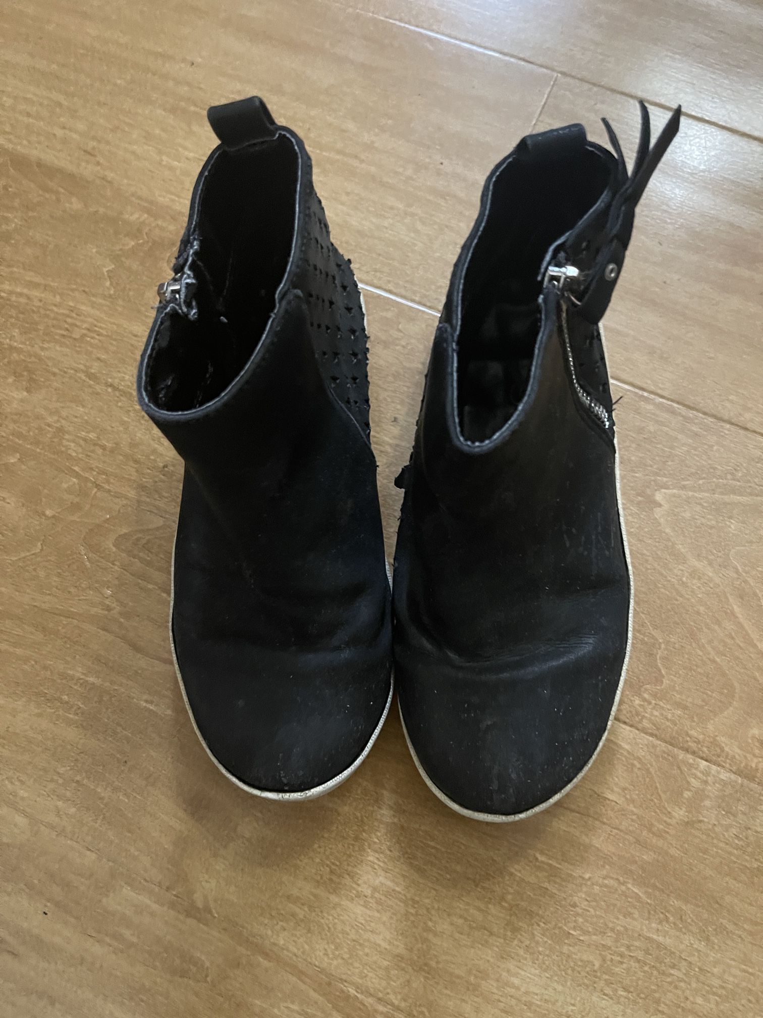 Girls Black Boots Ankle Booties Size 13