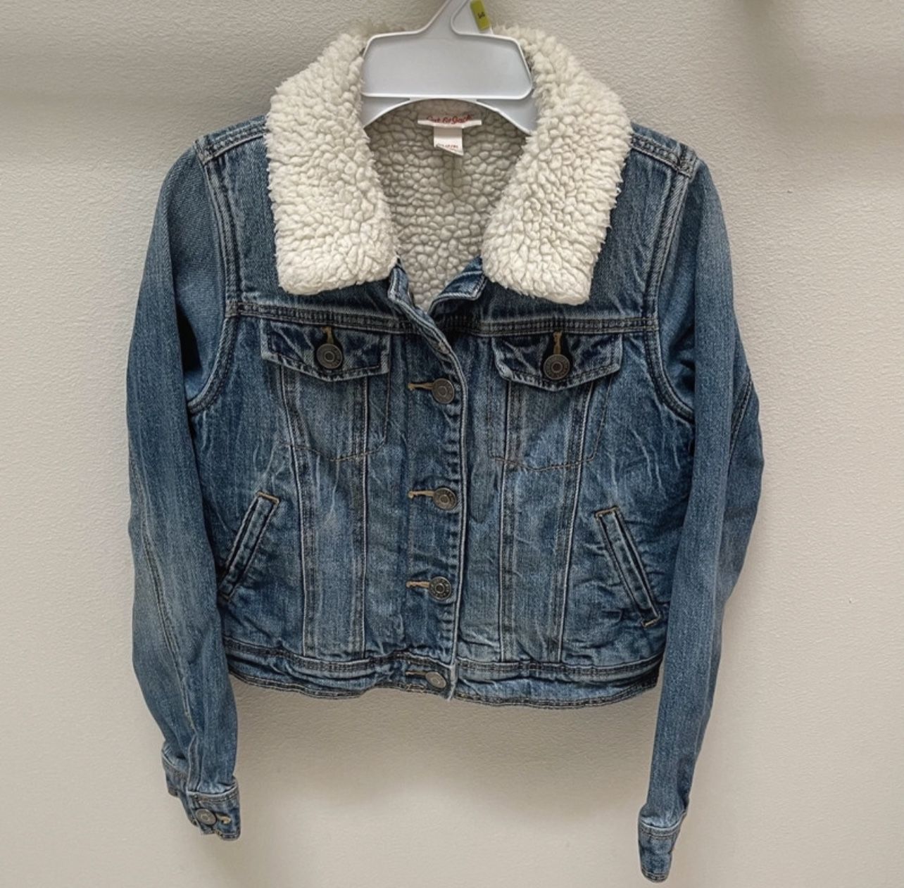 Size M (7/8) Cat & Jack Sherpa Lined Denim Jacket