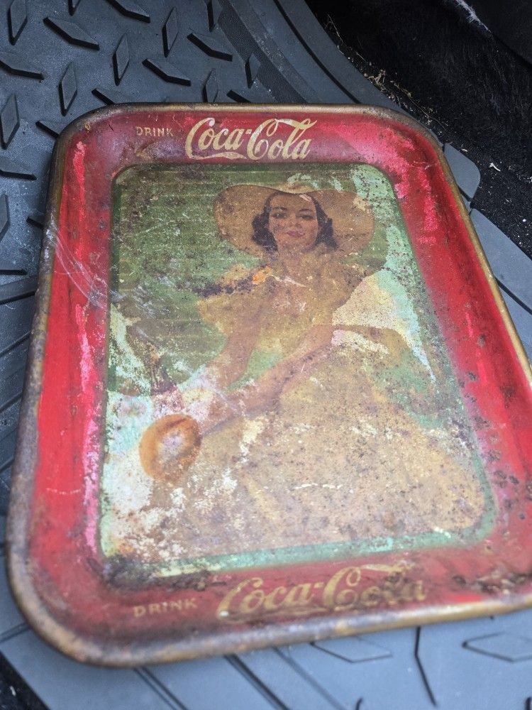 Vintage 1930s Metal Coca Cola Tray