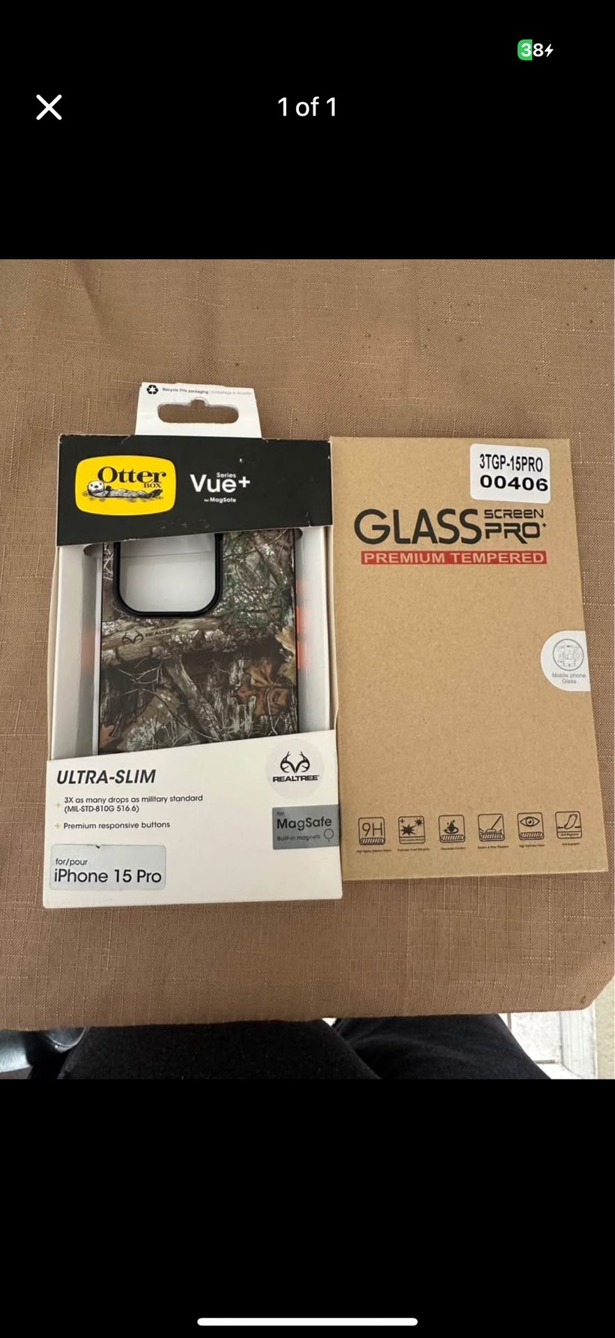 OtterBox VUE Plus Series for MagSafe – Realtree Camo (iPhone 15 Pro) + 3 Glass Screen Protectors