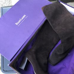 Ralph Lauren Knee High Suede Boots