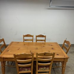 Wooden Dining Room Extendable Table /with 2 Drawers 