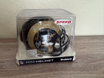Rams Autographed Mini Helmet - Aaron Donald And More