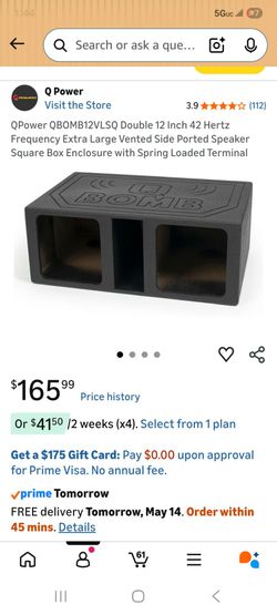 QPower Speaker double 12in 42 Hertz Frequency