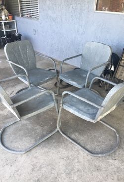 Galvanized chairs