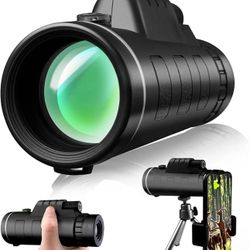 12X50 Monocular Telescope with Smartphone Holder & Tripod,