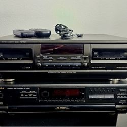 Technics Audio Rack System- Disk And Cassette 