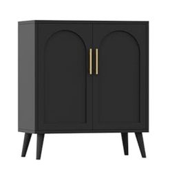 Black Storage Cabinet - Used As Nightstand 
