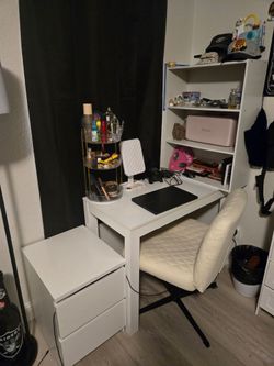 All white vanity