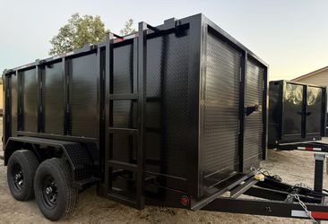 🔥NEW 8x4x12 SCISSOR LIFT Hydraulic Dump Trailer WITH TARP 🔥