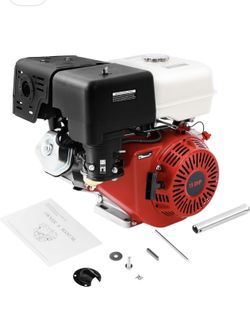 Gas Engine, 420CC 15HP 4-Stroke Gas Engine with 1.72gal Large Fuel Tank and Air Filter, 3600RPM High Speed Gasoline Engine Motor, Pull Start Air Cooli